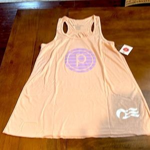 Pure Barre Peach Tank with Lavender Logo